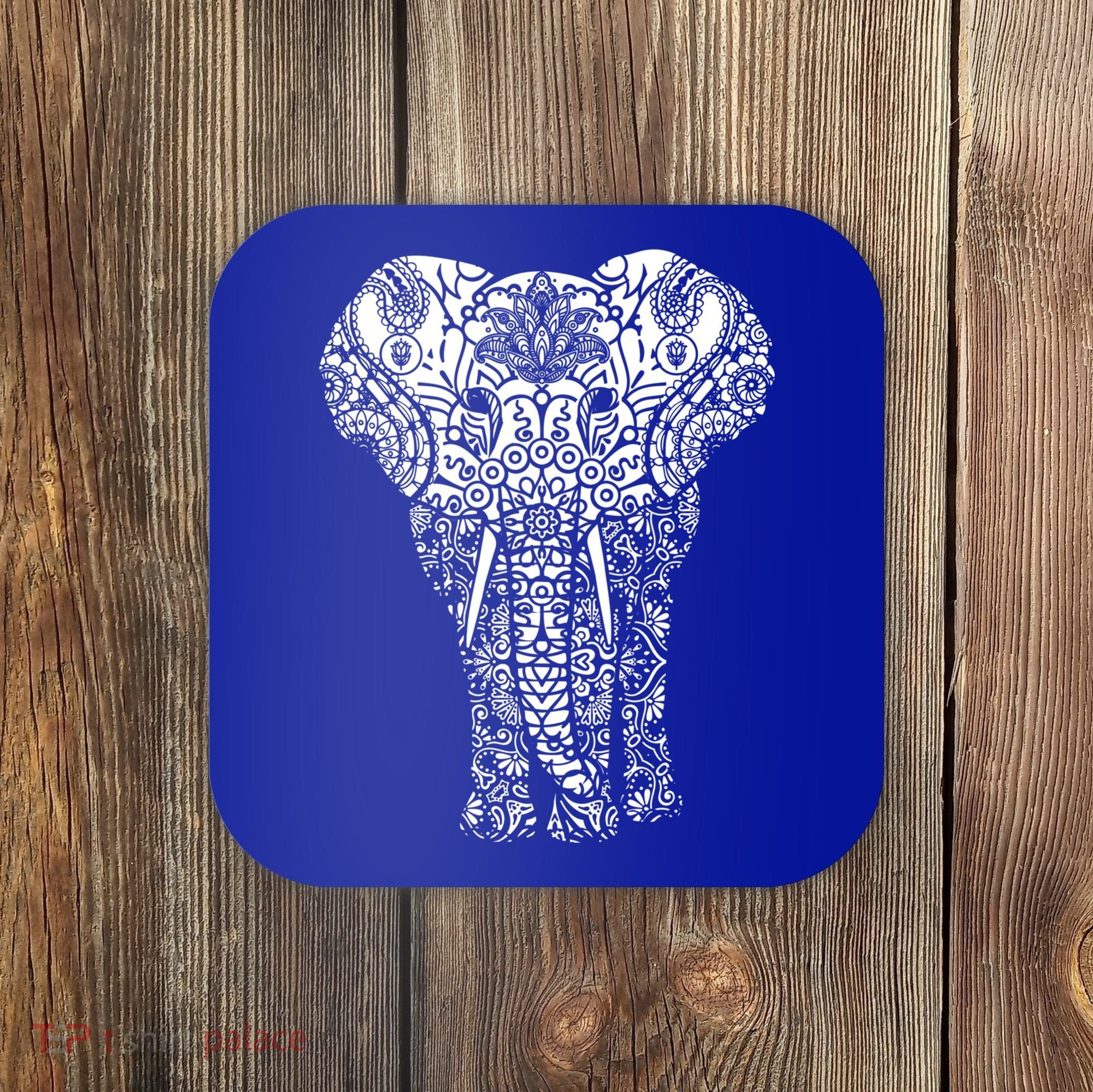 Mandala Elephant Hastin Gaja Pattern Yoga Great Gift Coaster