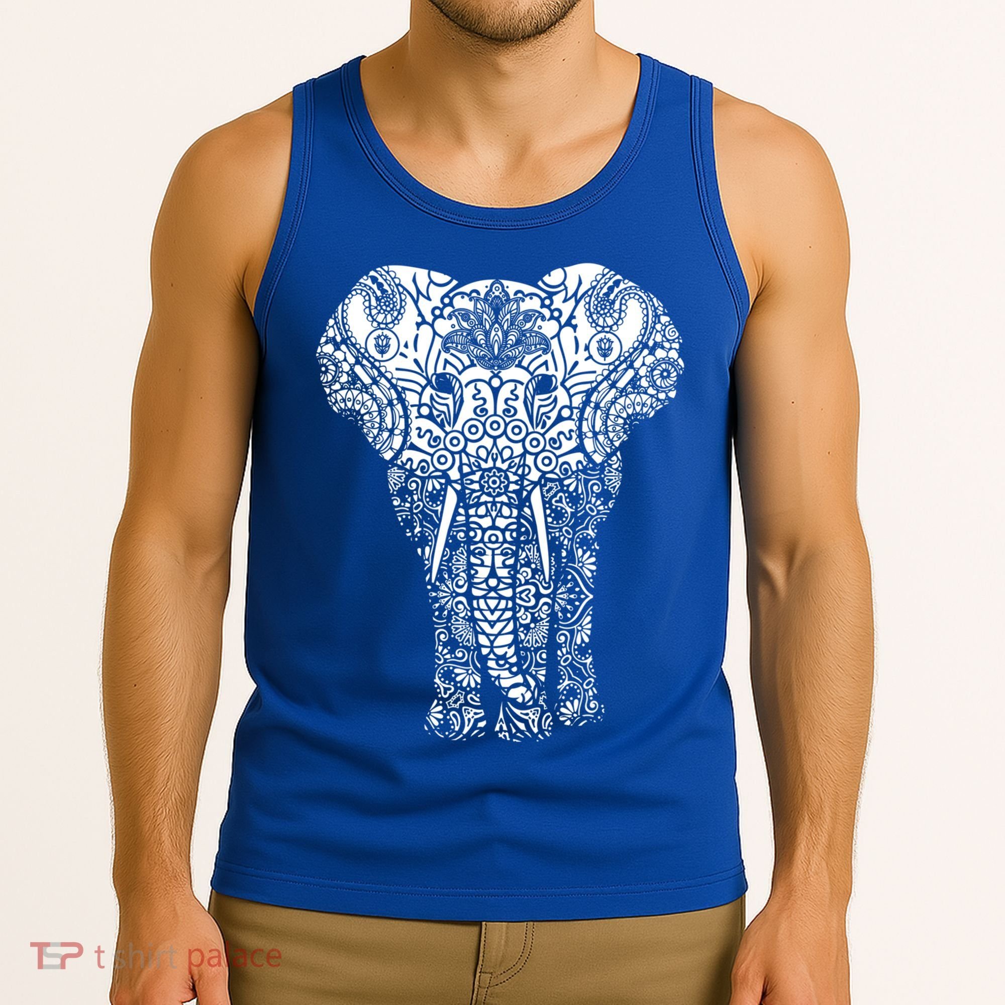 Mandala Elephant Hastin Gaja Pattern Yoga Great Gift Tank Top