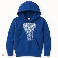 Mandala Elephant Hastin Gaja Pattern Yoga Great Gift Kids Hoodie thumb 0