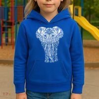 Mandala Elephant Hastin Gaja Pattern Yoga Great Gift Kids Hoodie thumb 3