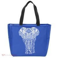 Mandala Elephant Hastin Gaja Pattern Yoga Great Gift Tote Bag thumb 0