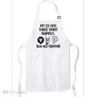 My Ex Has Three Spirit Animals Lion Ass Cheetah Funny Apron thumb 0