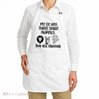My Ex Has Three Spirit Animals Lion Ass Cheetah Funny Apron thumb 2
