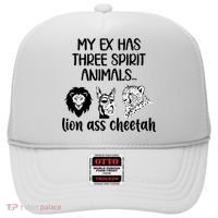 My Ex Has Three Spirit Animals Lion Ass Cheetah Funny Hat thumb 0