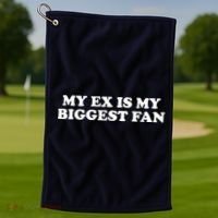 My Ex Is My Biggest Fan Shirts Funny Sayings Golf Towel thumb 1
