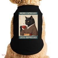 More Espresso Less Depresso Kimono Cat Japanese Art Doggie Tank thumb 0