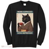 More Espresso Less Depresso Kimono Cat Japanese Art Sweatshirt thumb 0