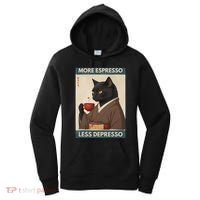 More Espresso Less Depresso Kimono Cat Japanese Art Women's Hoodie thumb 0
