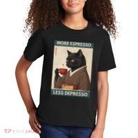 More Espresso Less Depresso Kimono Cat Japanese Art Kids T-Shirt thumb 2