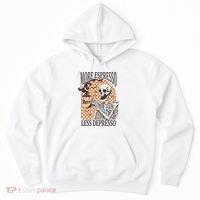 More Espresso Less Depresso Coffee Drink Skeleton Halloween Hoodie thumb 0