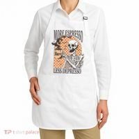 More Espresso Less Depresso Coffee Drink Skeleton Halloween Apron thumb 2