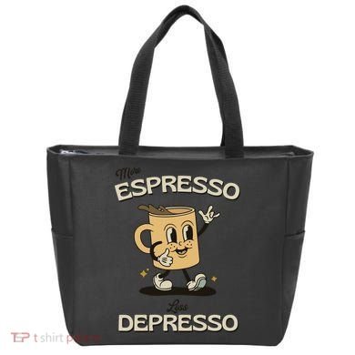 More Espresso Less Depresso Coffee Lover Tote Bag