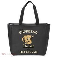 More Espresso Less Depresso Coffee Lover Tote Bag thumb 0