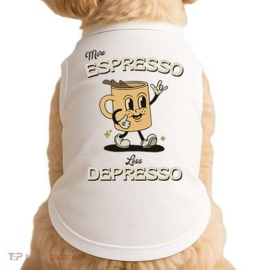 More Espresso Less Depresso Coffee Lover Doggie Tank