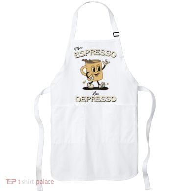 More Espresso Less Depresso Coffee Lover Apron
