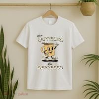 More Espresso Less Depresso Coffee Lover T-Shirt thumb 2