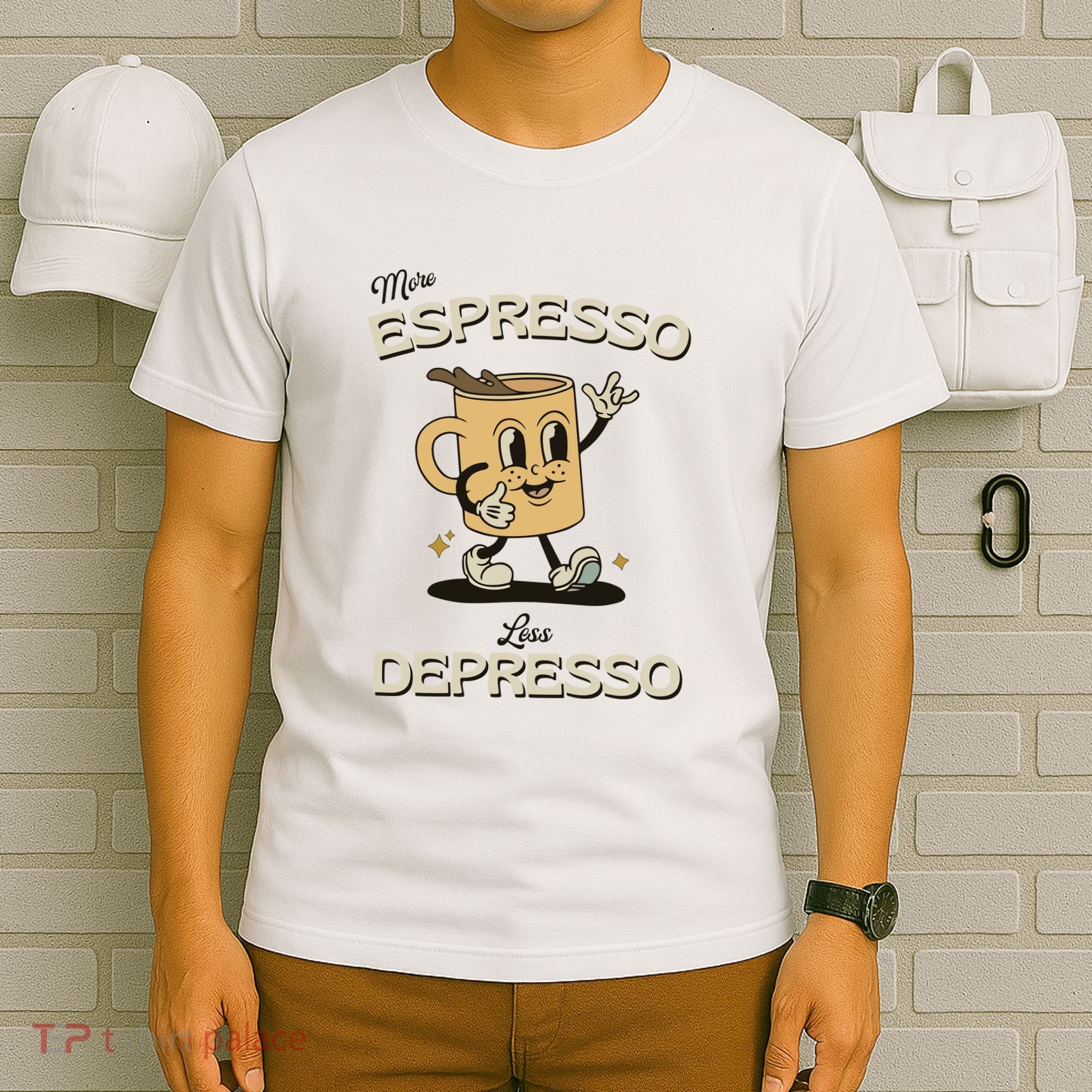 More Espresso Less Depresso Coffee Lover T-Shirt