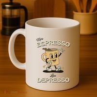 More Espresso Less Depresso Coffee Lover Coffee Mug thumb 4