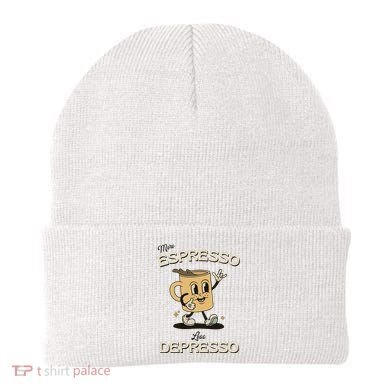 More Espresso Less Depresso Coffee Lover Beanie