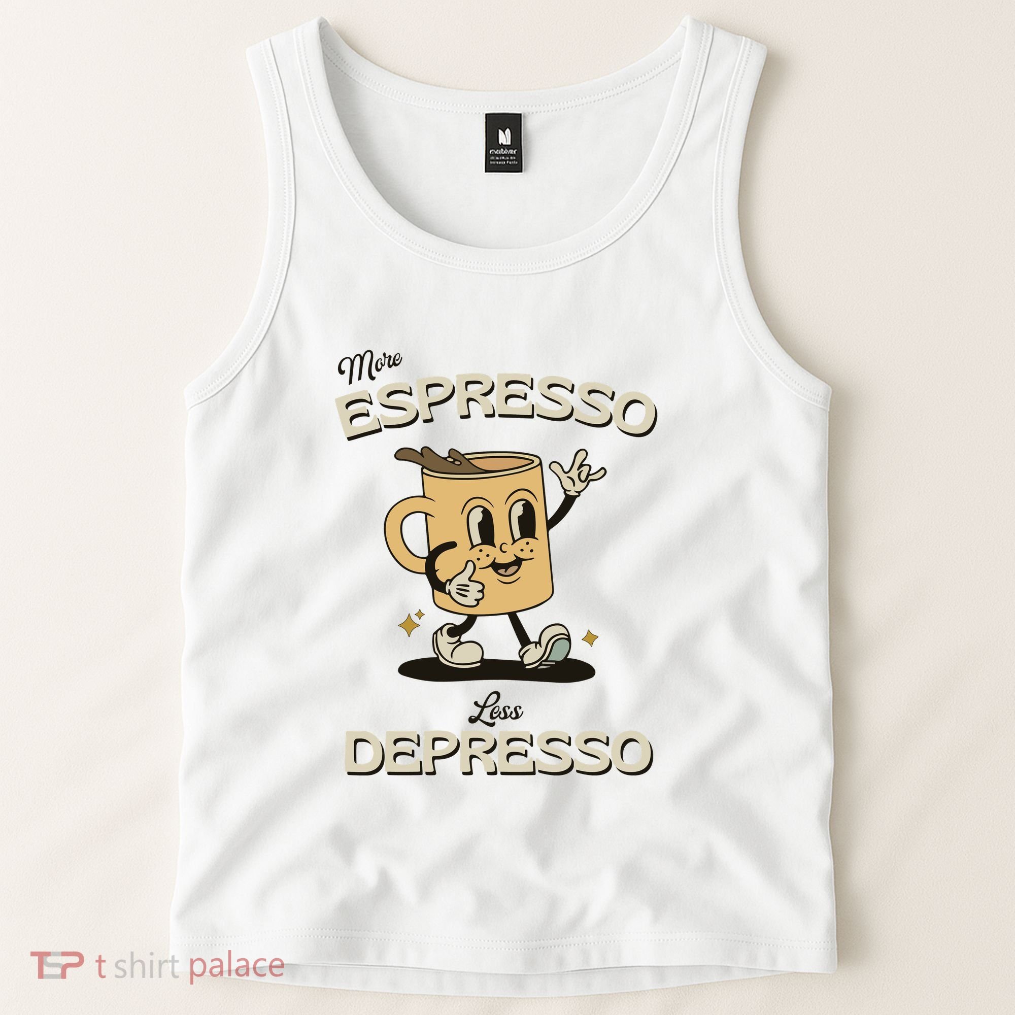 More Espresso Less Depresso Coffee Lover Tank Top
