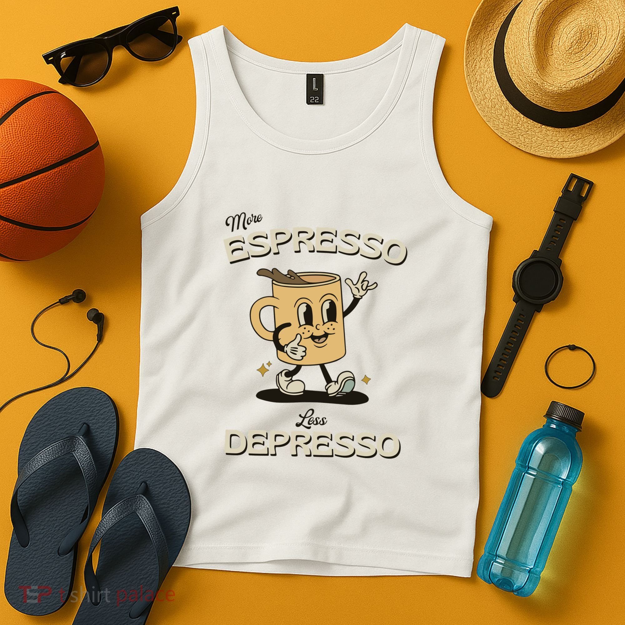 More Espresso Less Depresso Coffee Lover Tank Top