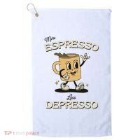 More Espresso Less Depresso Coffee Lover Golf Towel thumb 0