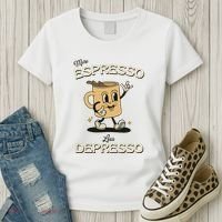 More Espresso Less Depresso Coffee Lover Women's T-Shirt thumb 3