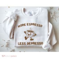 More Espresso Less Depresso Mental Health Sweatshirt thumb 2