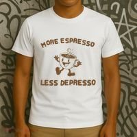 More Espresso Less Depresso Mental Health T-Shirt thumb 3