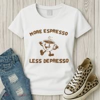 More Espresso Less Depresso Mental Health Women's T-Shirt thumb 3