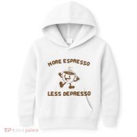 More Espresso Less Depresso Mental Health Kids Hoodie thumb 0