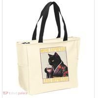 More Espresso Less Depresso Kimono Cat Japanese Tote Bag thumb 2