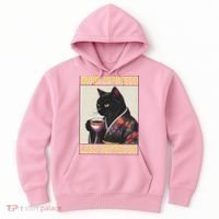 More Espresso Less Depresso Kimono Cat Japanese Hoodie thumb 0