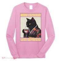 More Espresso Less Depresso Kimono Cat Japanese Long Sleeve Shirt thumb 0