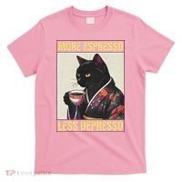 More Espresso Less Depresso Kimono Cat Japanese T-Shirt thumb 0