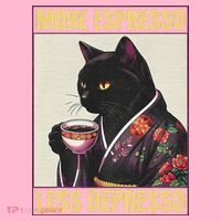 More Espresso Less Depresso Kimono Cat Japanese T-Shirt thumb 7