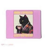 More Espresso Less Depresso Kimono Cat Japanese Mousepad thumb 0