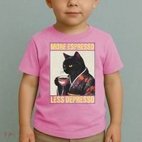 More Espresso Less Depresso Kimono Cat Japanese Toddler T-Shirt thumb 2