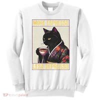 More Espresso Less Depresso Kimono Cat Japanese Sweatshirt thumb 0
