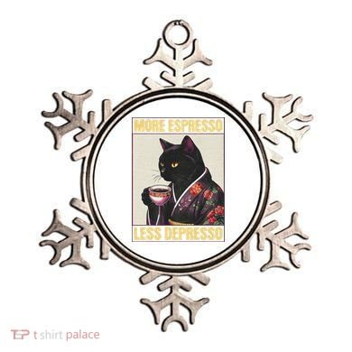 More Espresso Less Depresso Kimono Cat Japanese Ornament