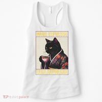 More Espresso Less Depresso Kimono Cat Japanese Women's Tank Top thumb 0