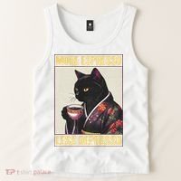 More Espresso Less Depresso Kimono Cat Japanese Tank Top thumb 2