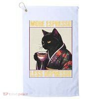 More Espresso Less Depresso Kimono Cat Japanese Golf Towel thumb 0