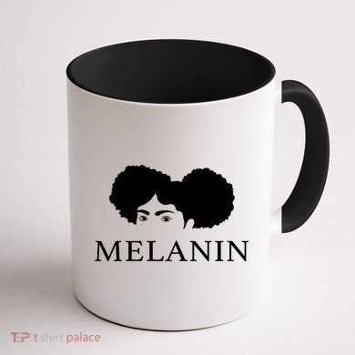 Melanin Afro Coffee Mug back