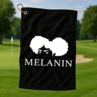 Melanin Afro Golf Towel thumb 1