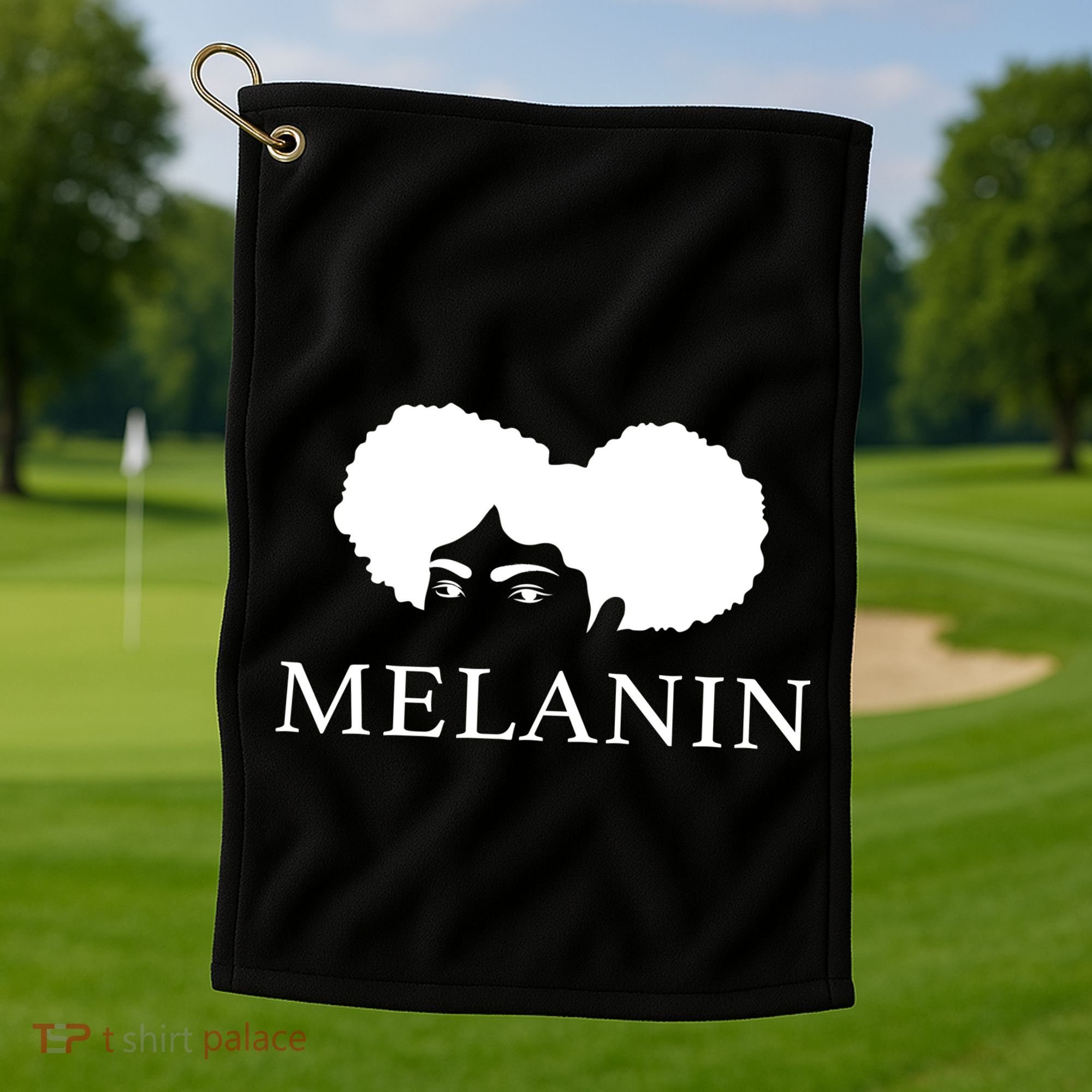 Melanin Afro Golf Towel