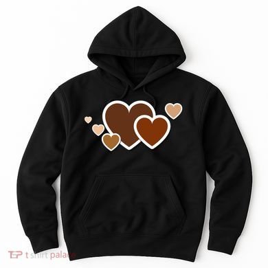 Melanin Diversity Hearts Hoodie