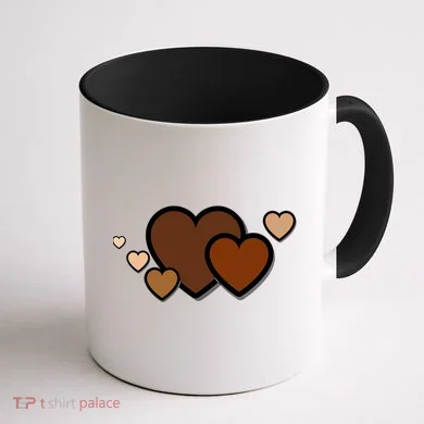 Melanin Diversity Hearts Coffee Mug back