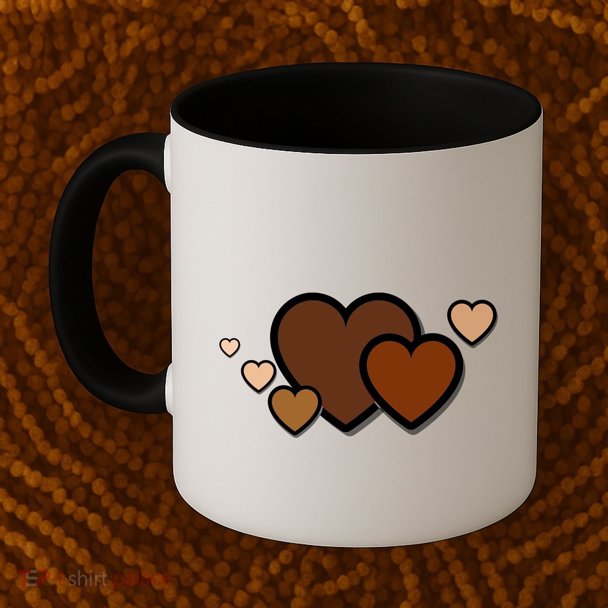 Melanin Diversity Hearts Coffee Mug