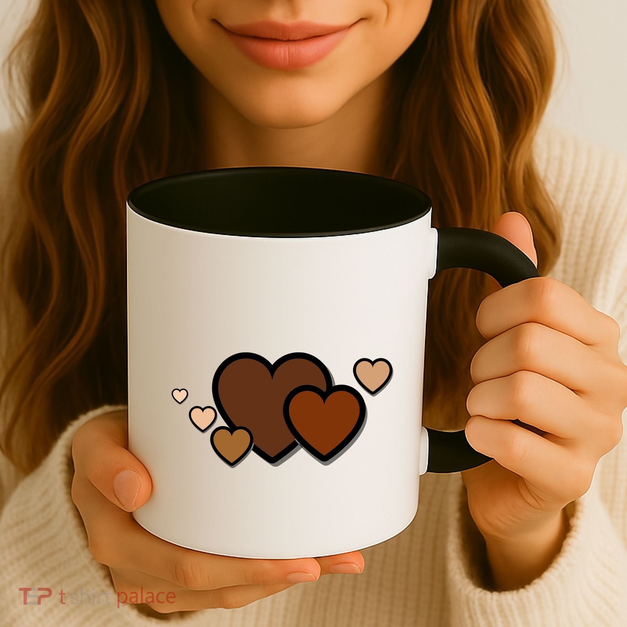 Melanin Diversity Hearts Coffee Mug
